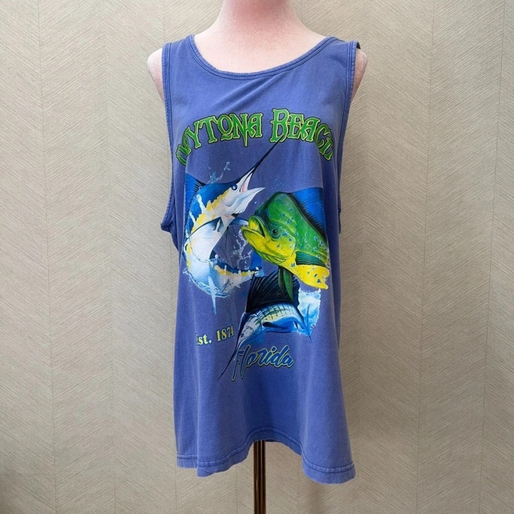 Daytona Beach Florida Graphic Tank Top - Blue
